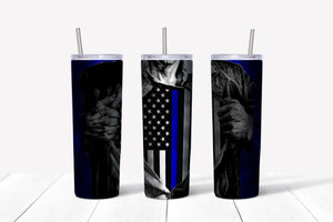 Thin Blue Line Superman Tumbler