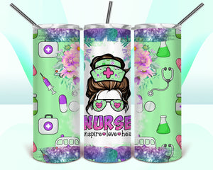 Nurse Inspire Love Heal 1 Tumbler